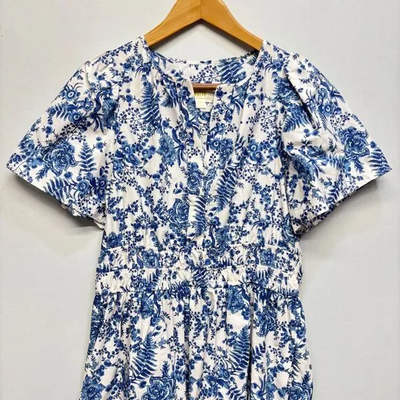 Maeve by Anthropologie Somerset Blouse Top Shirt Size Medium Floral Boho D064 -4 - Picture 6 of 13